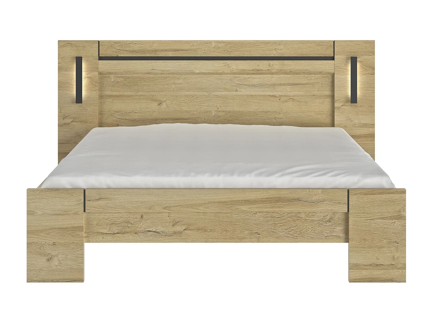 Lit en bois clair avec led sensitive 160x200 - LT5072