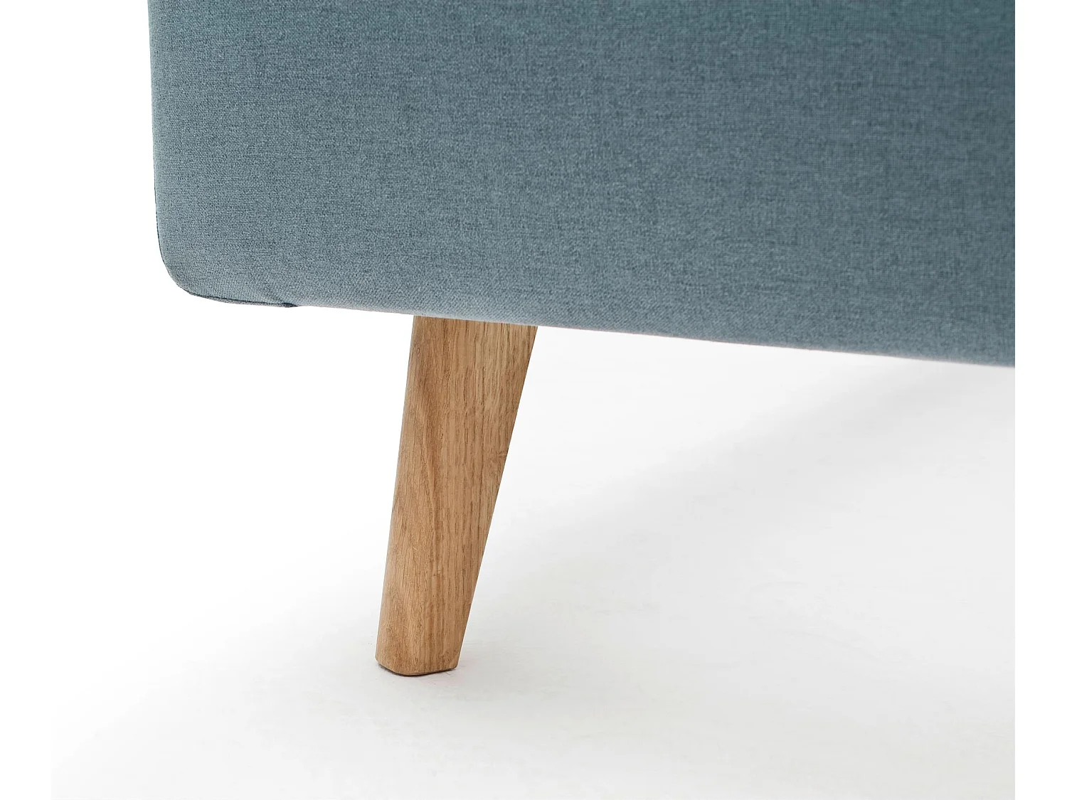 Lit scandinave en tissu rembourré bleu clair 140x200 - LT8001