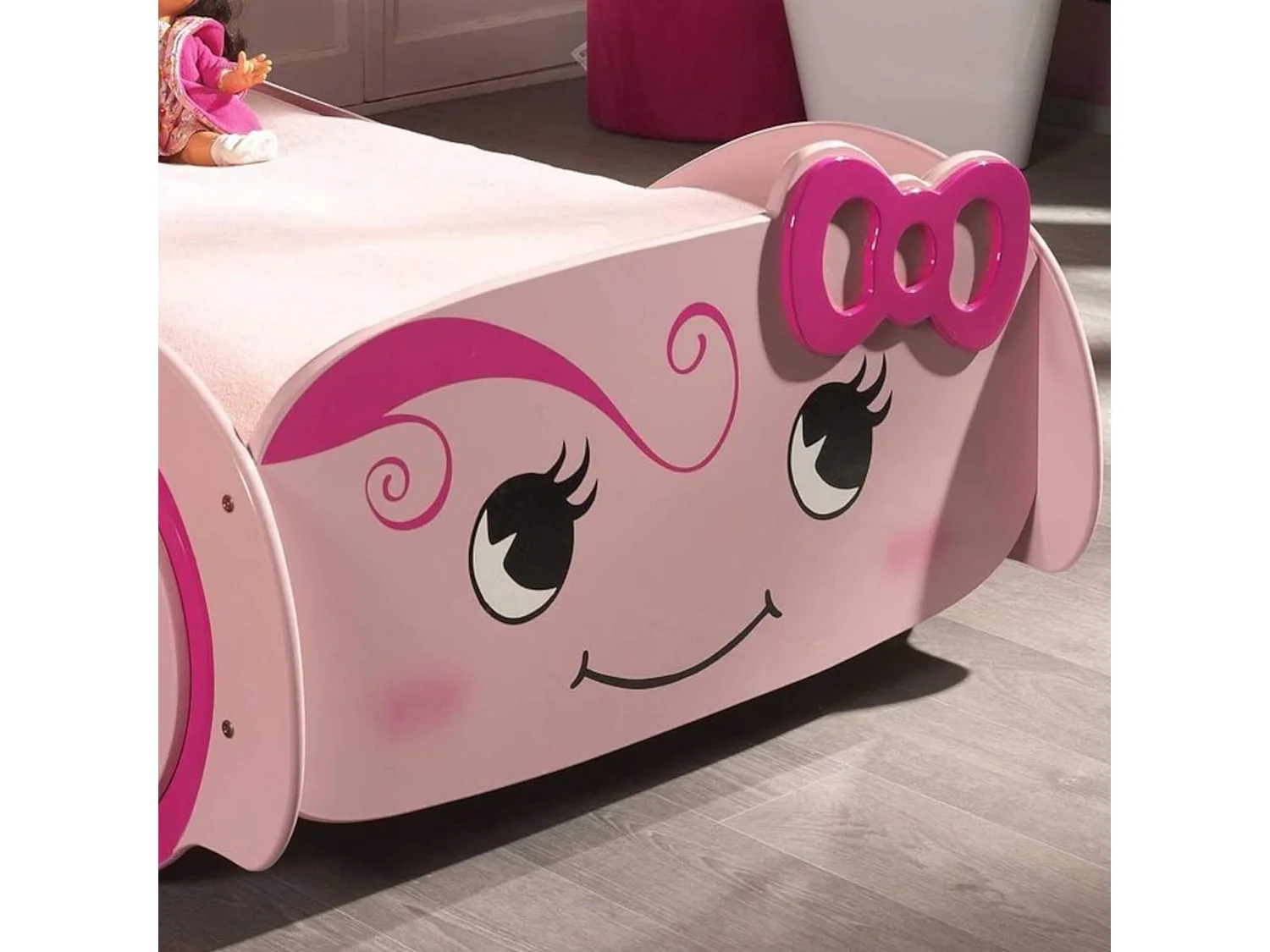 Lit enfant voiture Fille Love 90x200