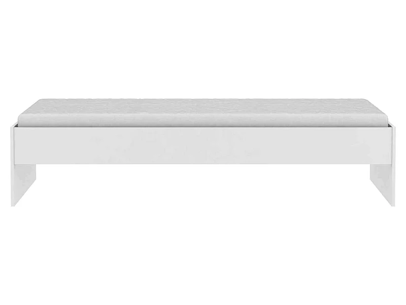 Lit enfant 90x200 en bois blanc mat - LI168