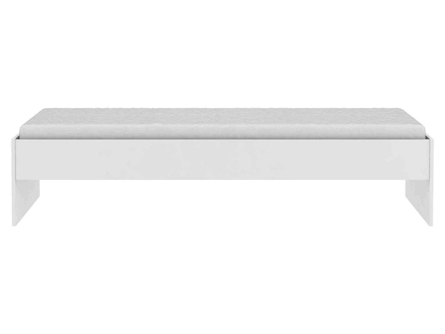 Lit enfant 90x200 en bois blanc mat - LI168