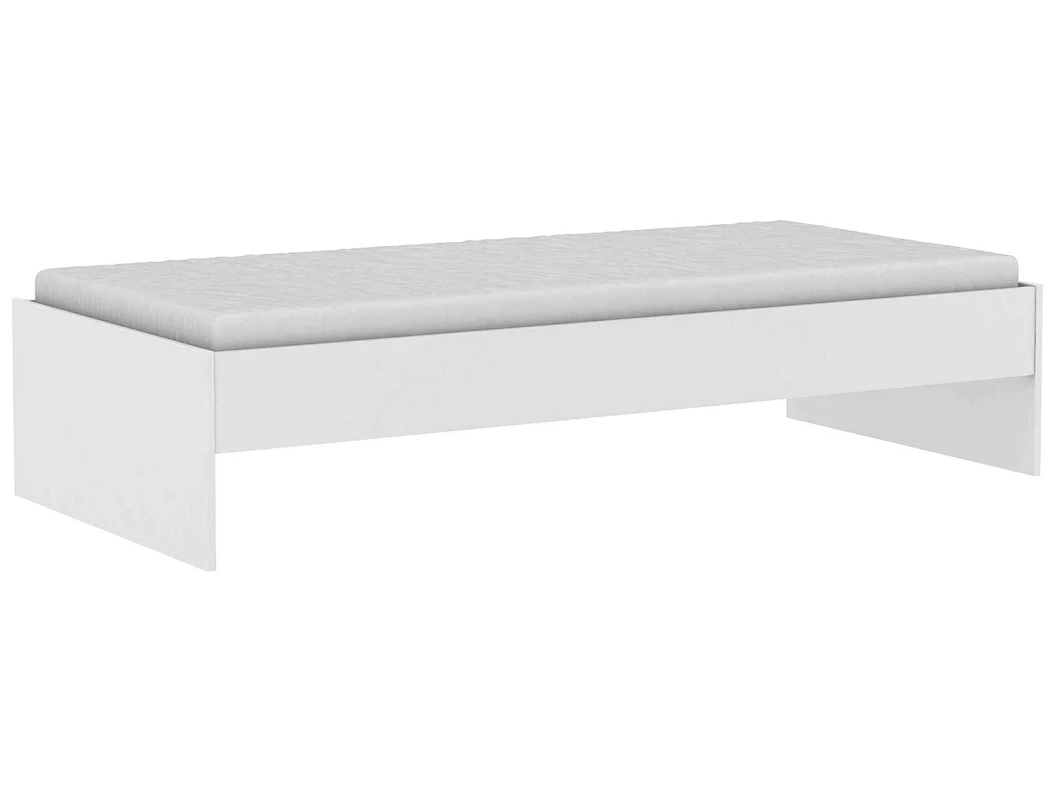 Lit enfant 90x200 en bois blanc mat - LI168