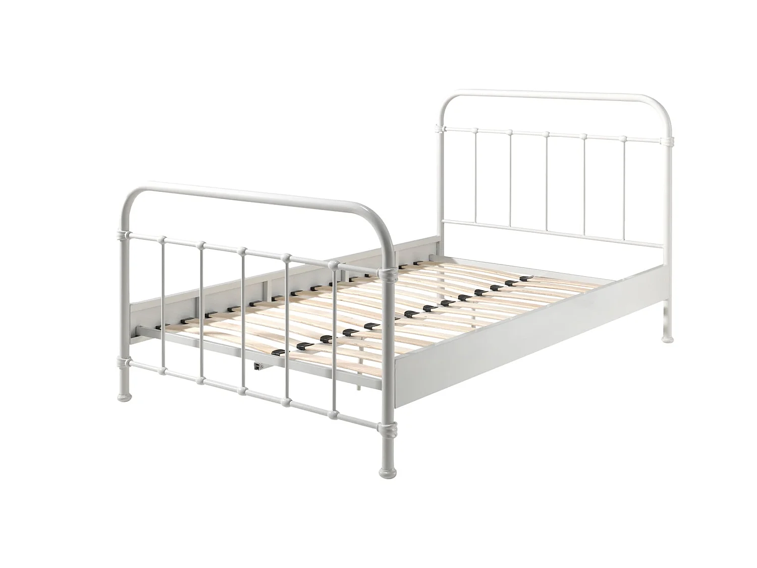 Lit enfant en métal blanc avec sommier 120x200