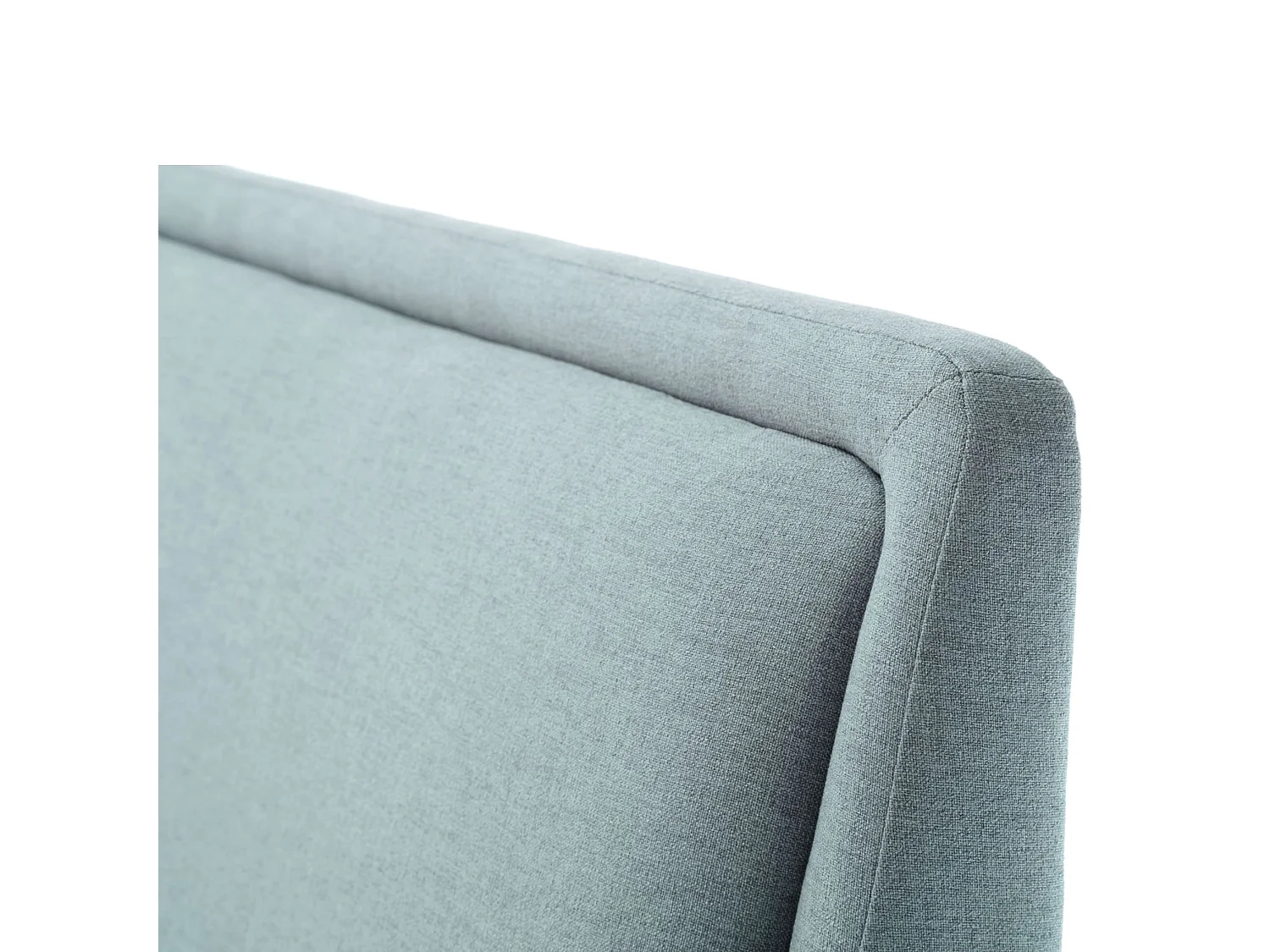 Lit rembourré en tissu bleu ciel avec tête de lit lisse 140x200 - LT8003