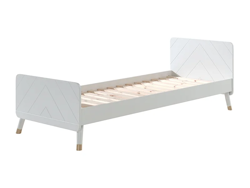 Lit enfant en bois massif blanc 90x200 - LI2031