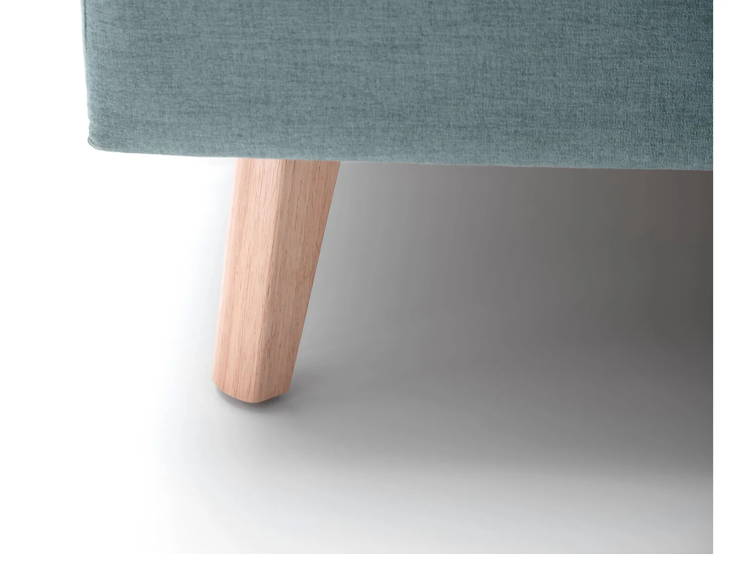 Lit rembourré en tissu bleu ciel avec tête de lit lisse 160x200 - LT8003