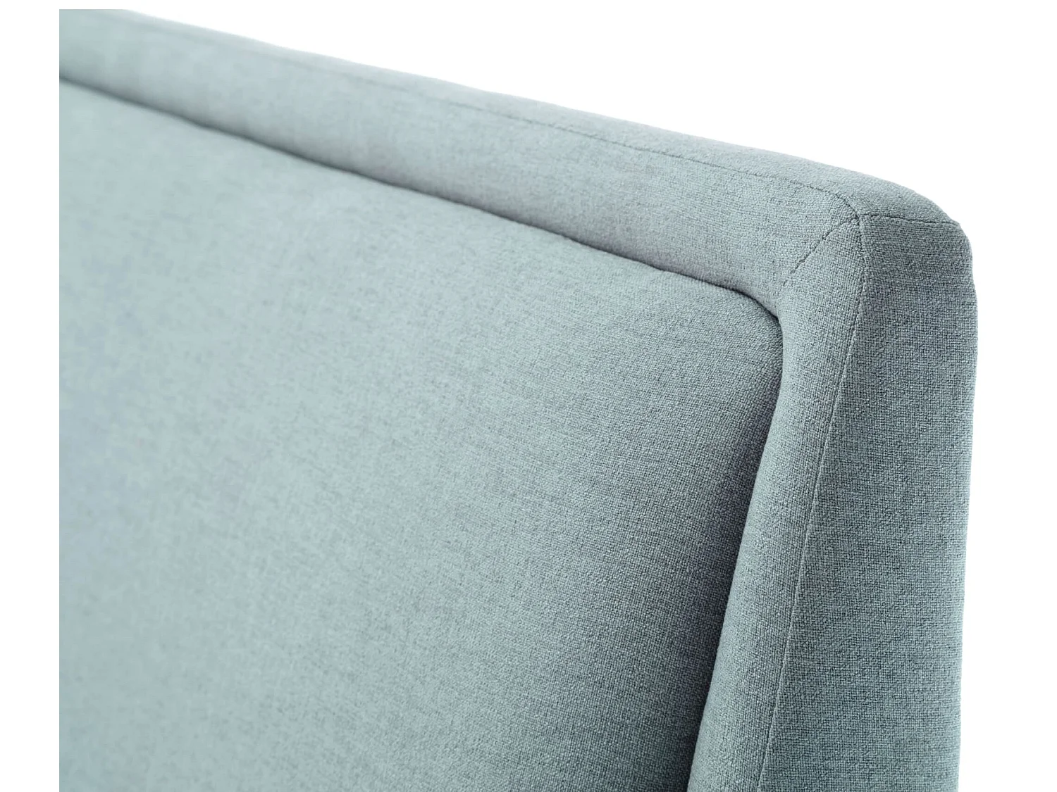 Lit rembourré en tissu bleu ciel avec tête de lit lisse 160x200 - LT8003