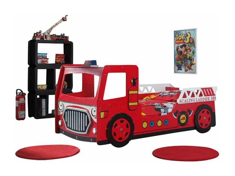 Lit enfant Pompier Led Funky 90x200