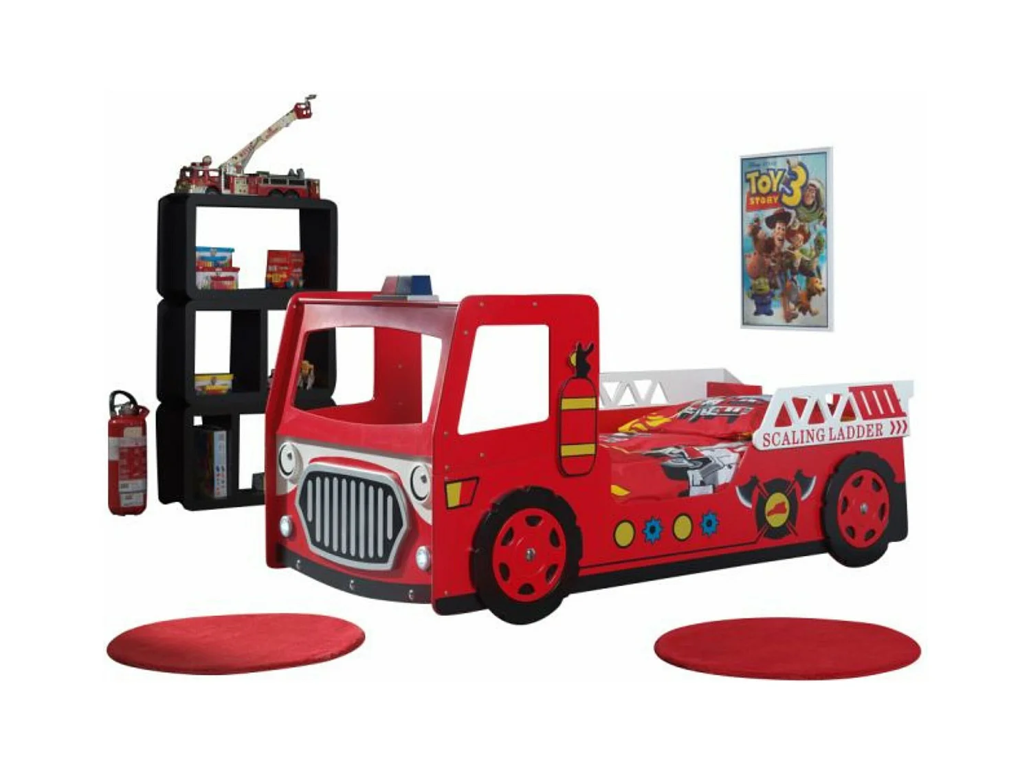 Lit enfant Pompier Led Funky 90x200