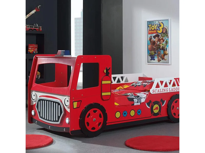 Lit enfant pompier led funky 90x200