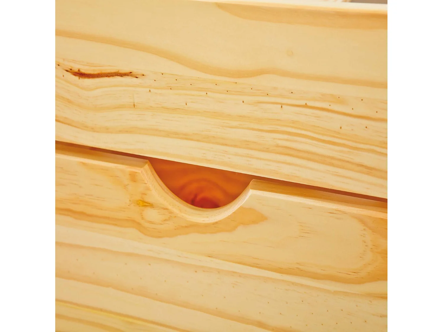 Lit tiroirs avec chevets intégrés en bois massif chêne clair 90x200 - LT17012