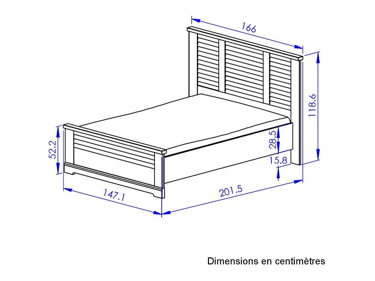 Lit 140x190 et armoire en bois clair - LT5079