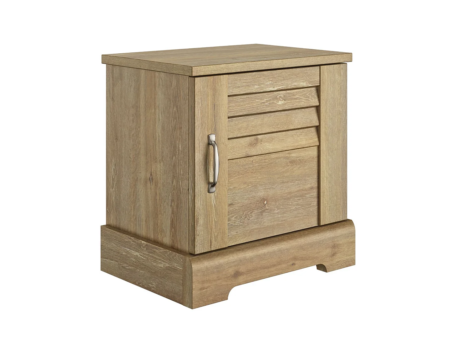 Lit 180x200 avec 2 chevets en bois clair - LT5077