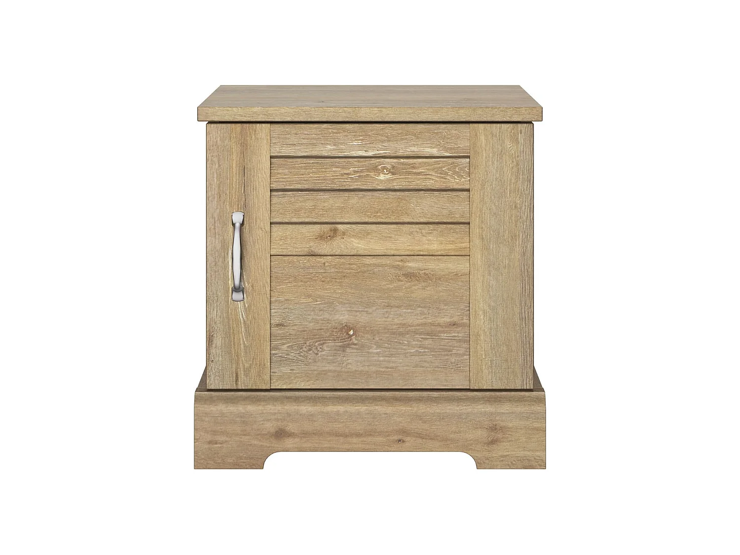 Lit 180x200 avec 2 chevets en bois clair - LT5077