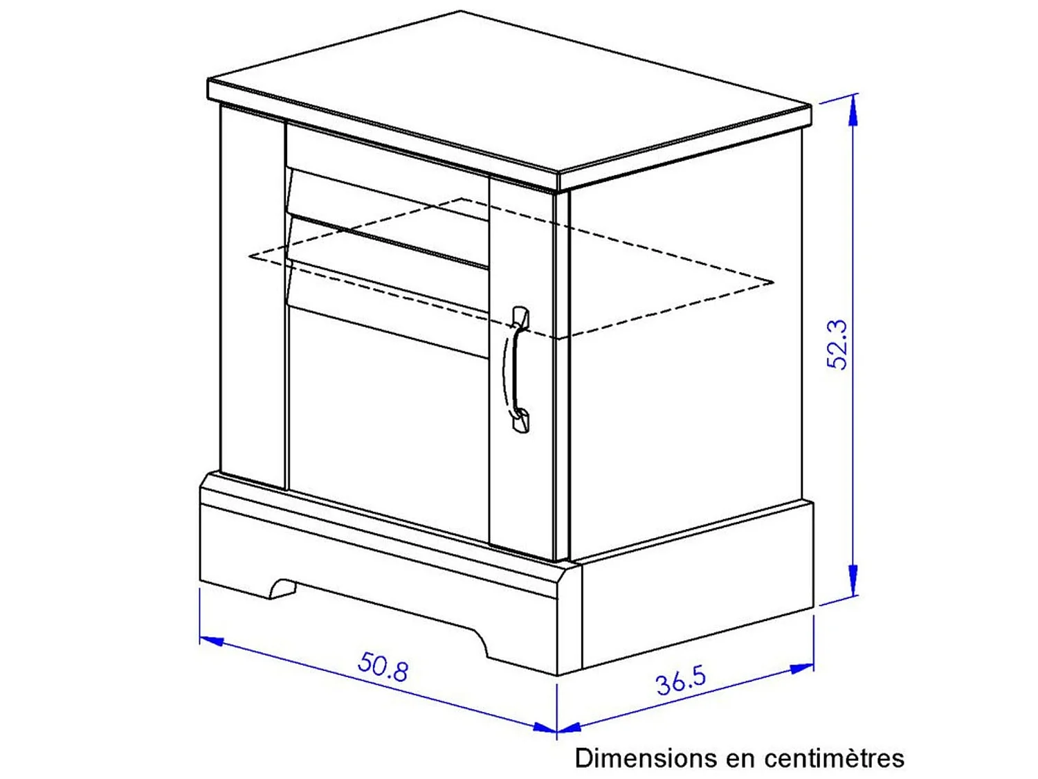 Lit 180x200 avec 2 chevets en bois clair - LT5077