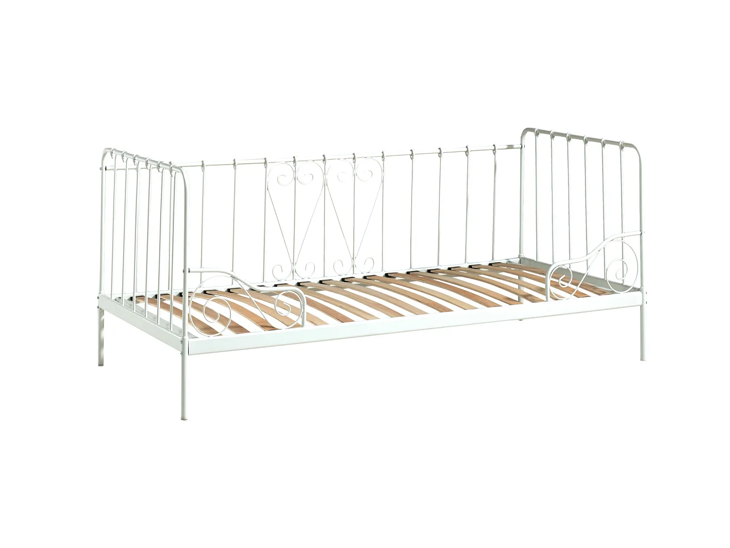 Lit enfant en métal blanc 90x200 - LI2032