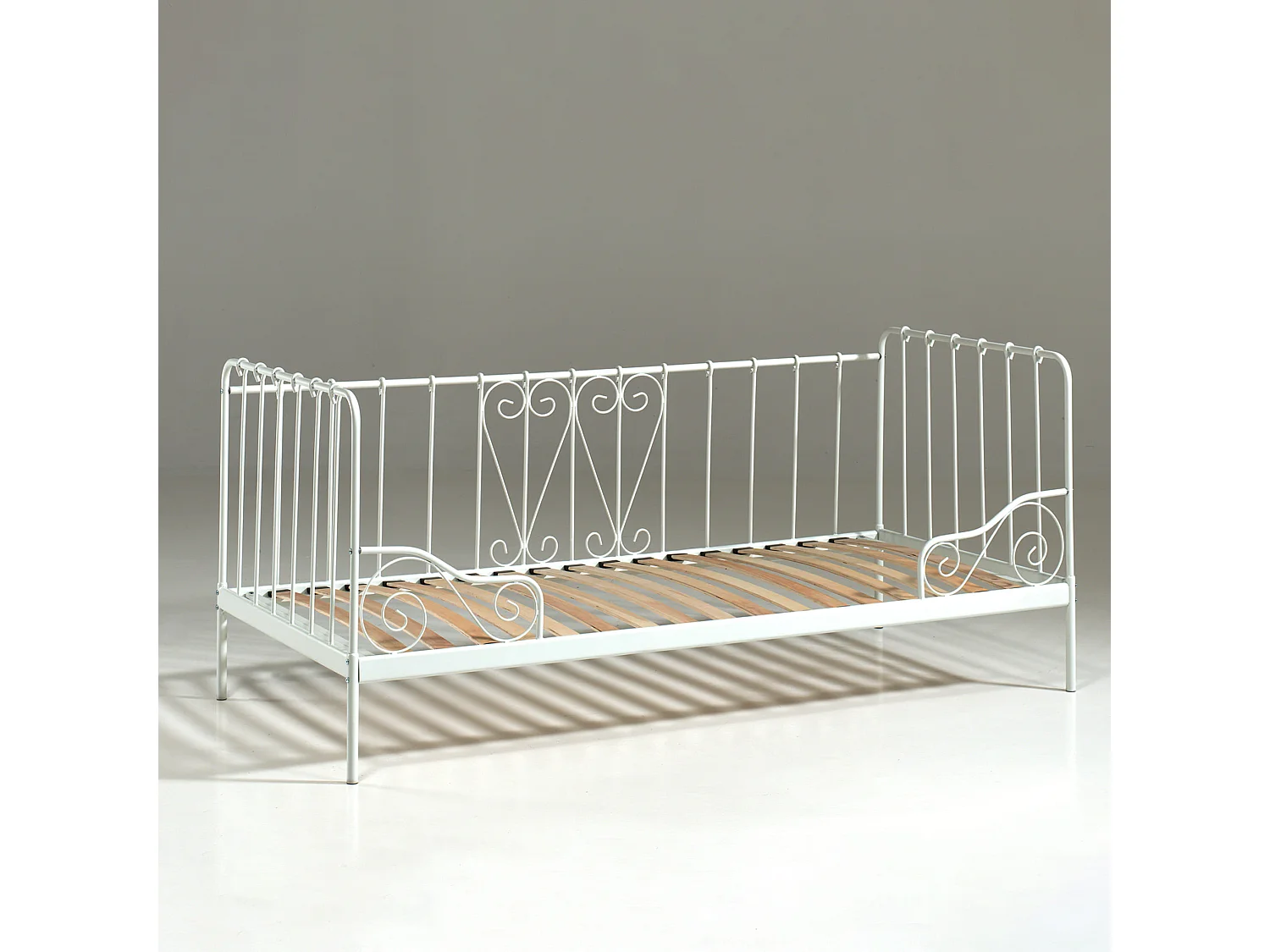 Lit enfant en métal blanc 90x200 - LI2032