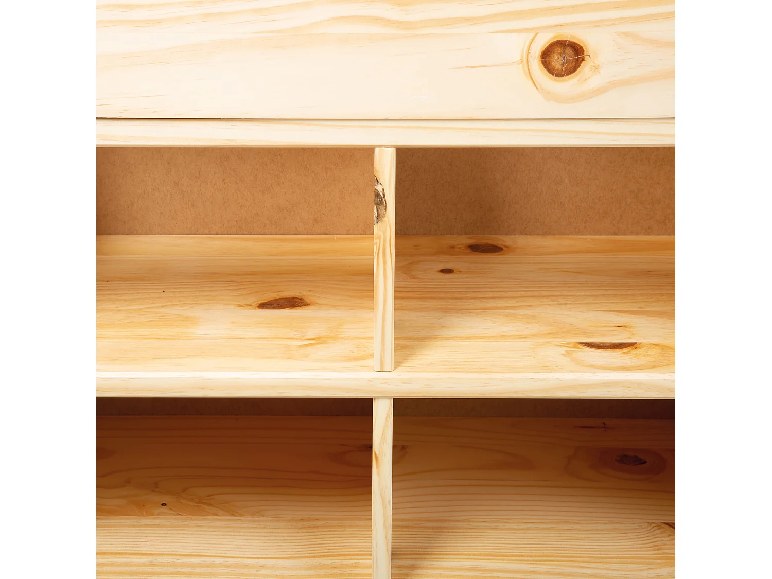 Lit tiroirs avec chevets intégrés en bois massif chêne clair 140x200 - LT12012