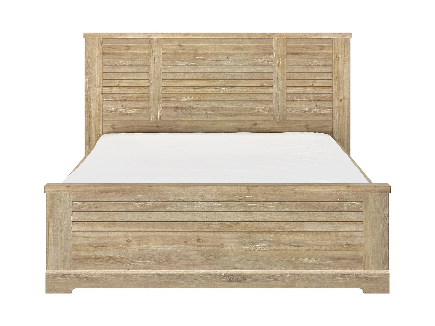 Lit 160x200 et armoire en bois clair - LT5079