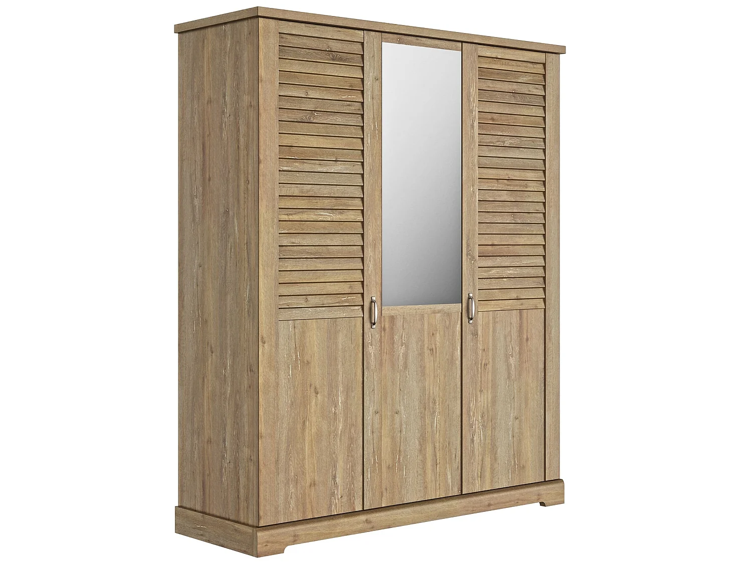 Lit 180x200 et armoire en bois clair - LT5079