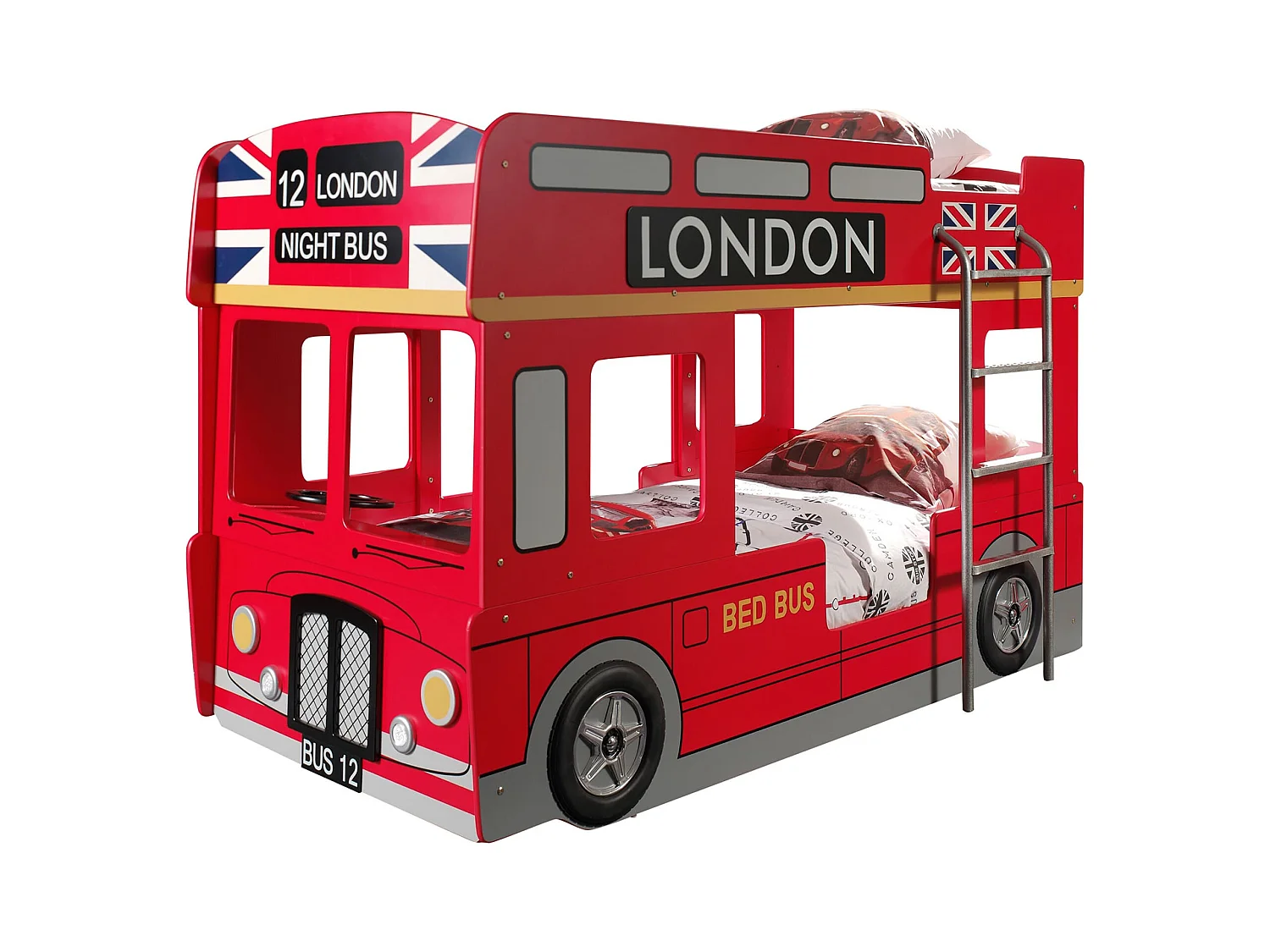 Lit Superposé London Bus 90x200