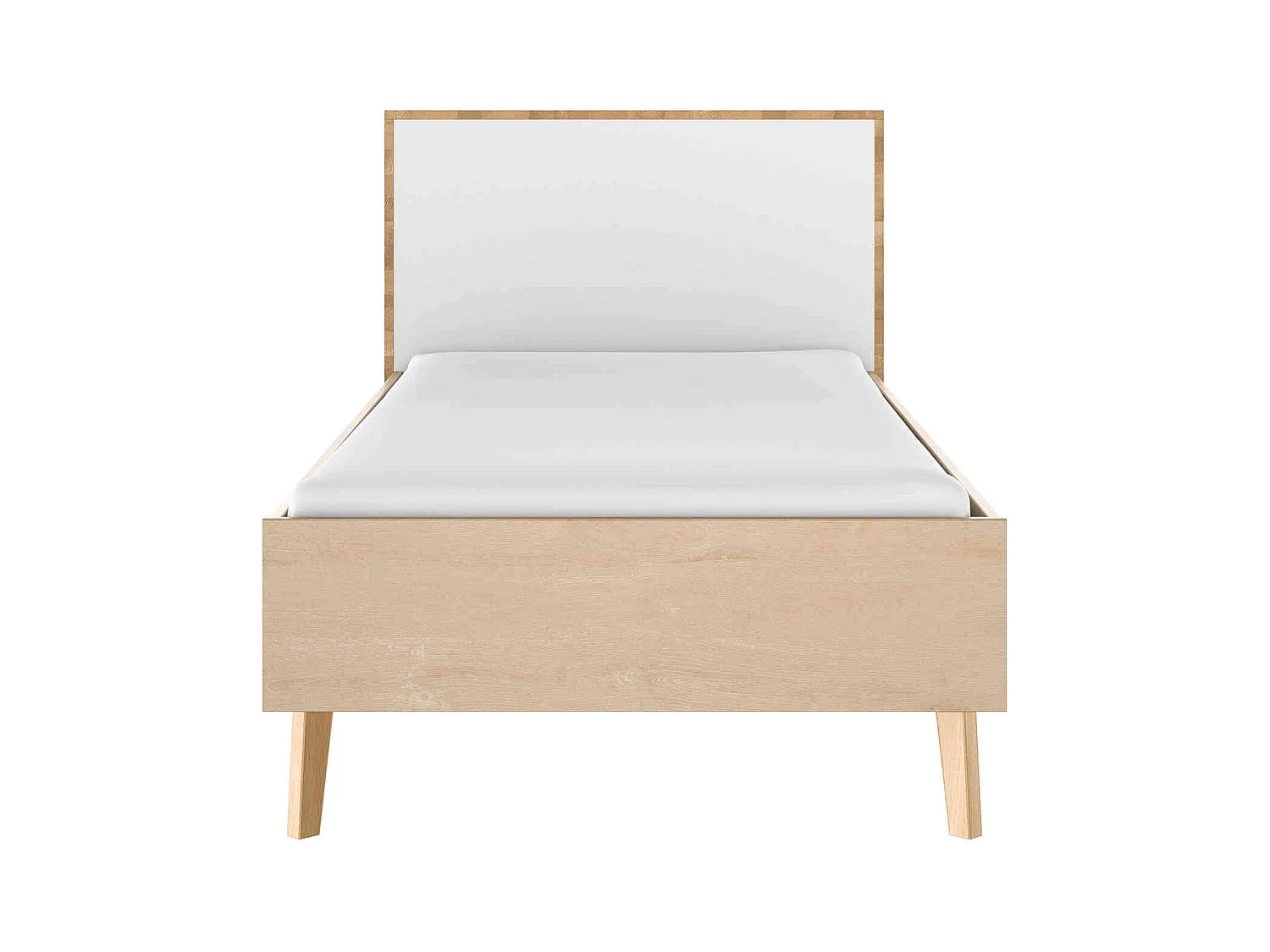 Lit en bois imitation chêne clair 90x190 - LT5046-1