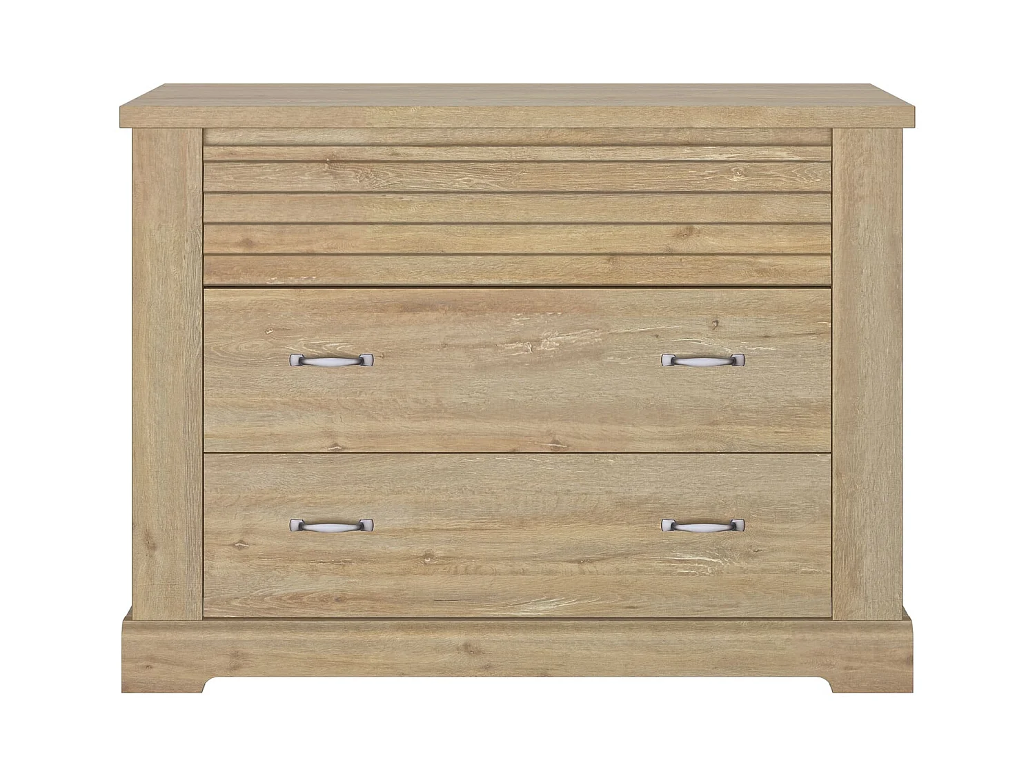 Lit 140x190 et commode en bois clair - LT5078