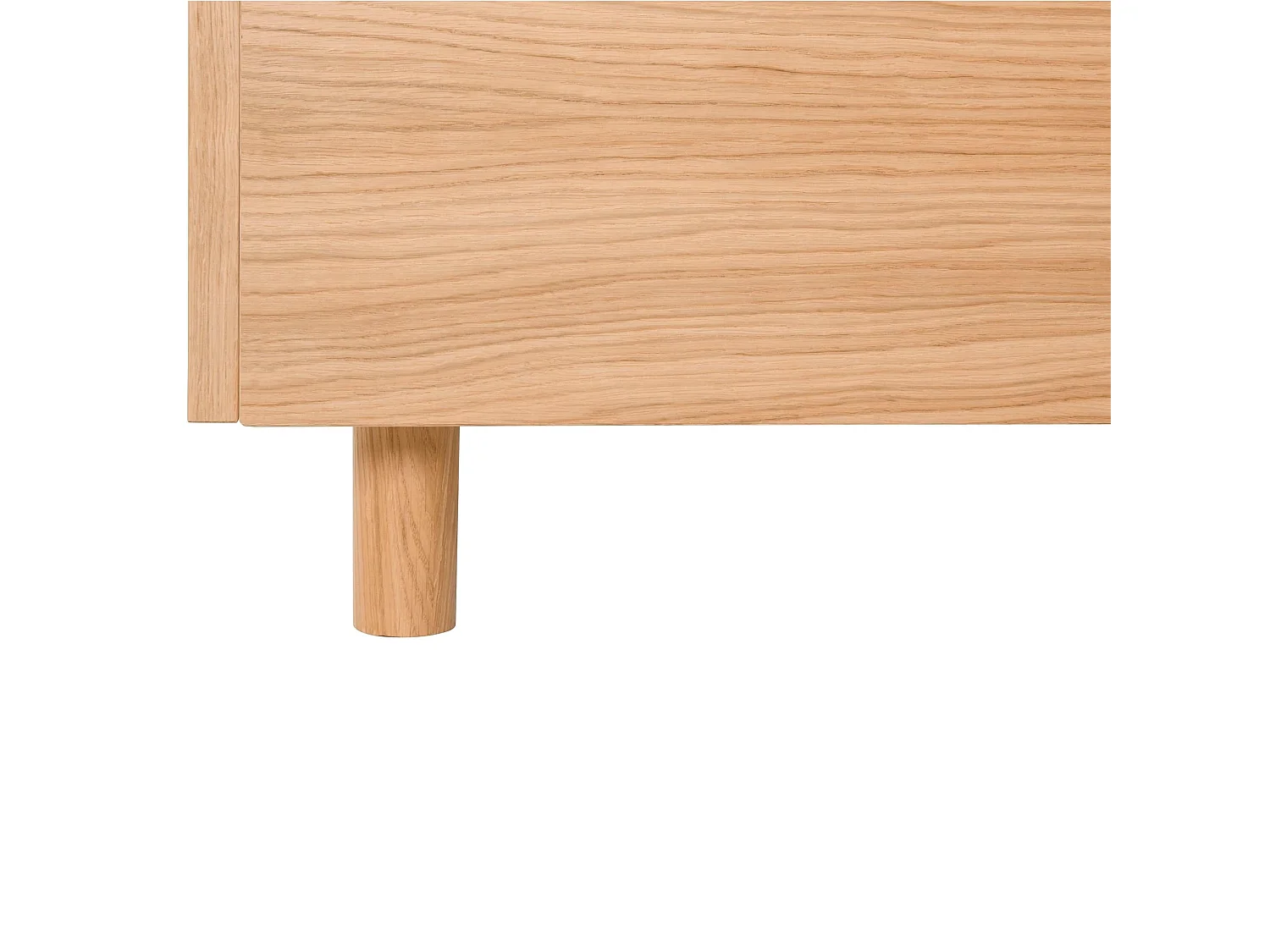 Lit avec tête de lit incurvée et pieds en bois massif 160x200 - LT0079