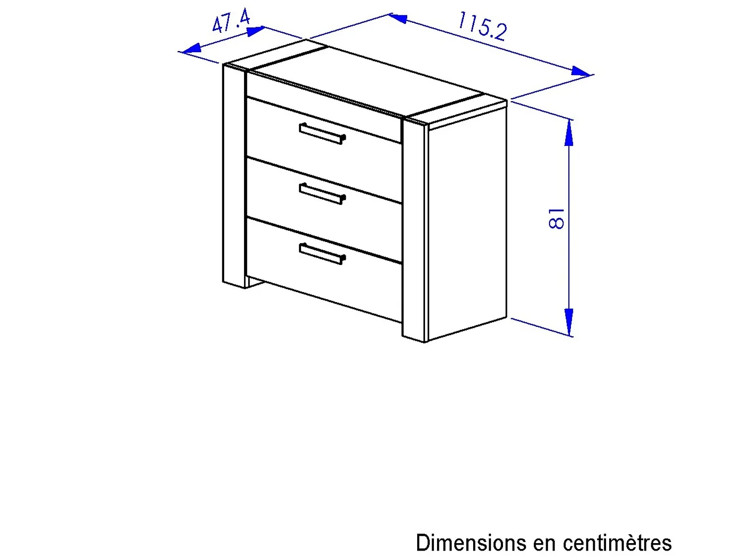 Lit led sensitive 160x200 et commode en bois clair - LT5083