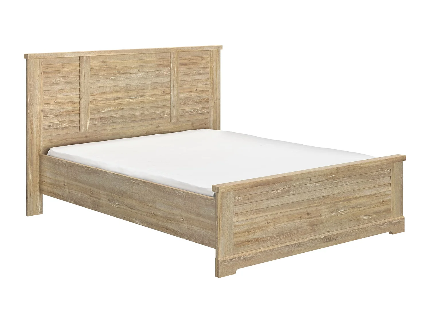 Lit 160x200 et commode en bois clair - LT5078