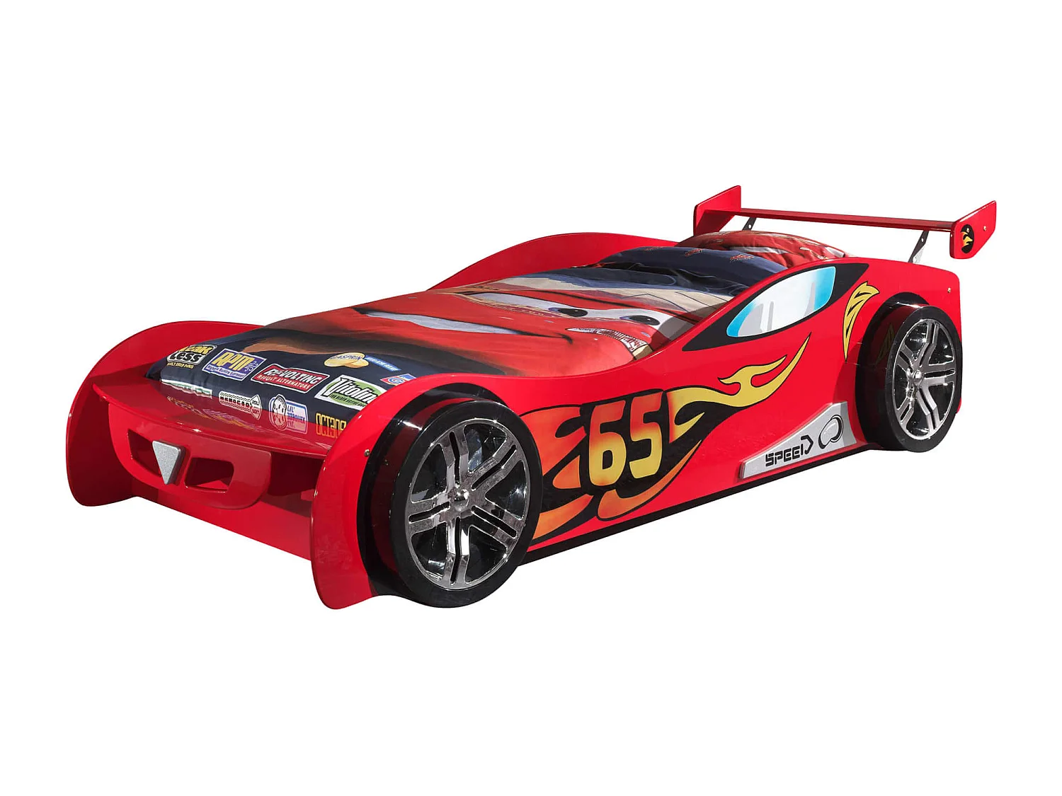 Lit enfant voiture Le Mans rouge 90x200