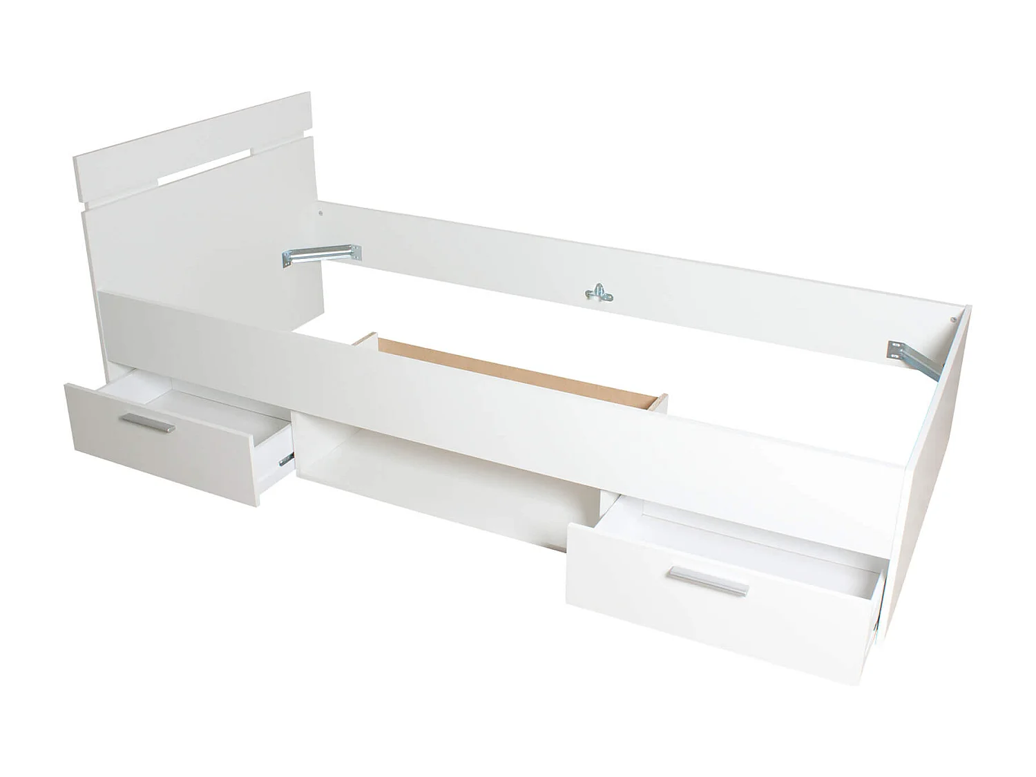 Lit Enfant Tiroirs Blanc Perle 90x200