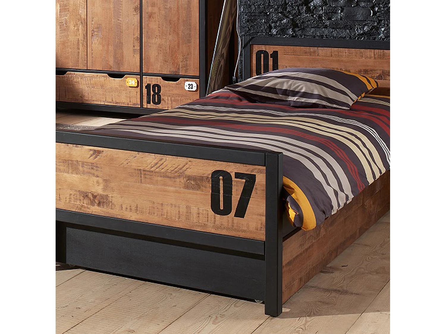 Lit Enfant en Bois + Tiroir 90x200 ES2000