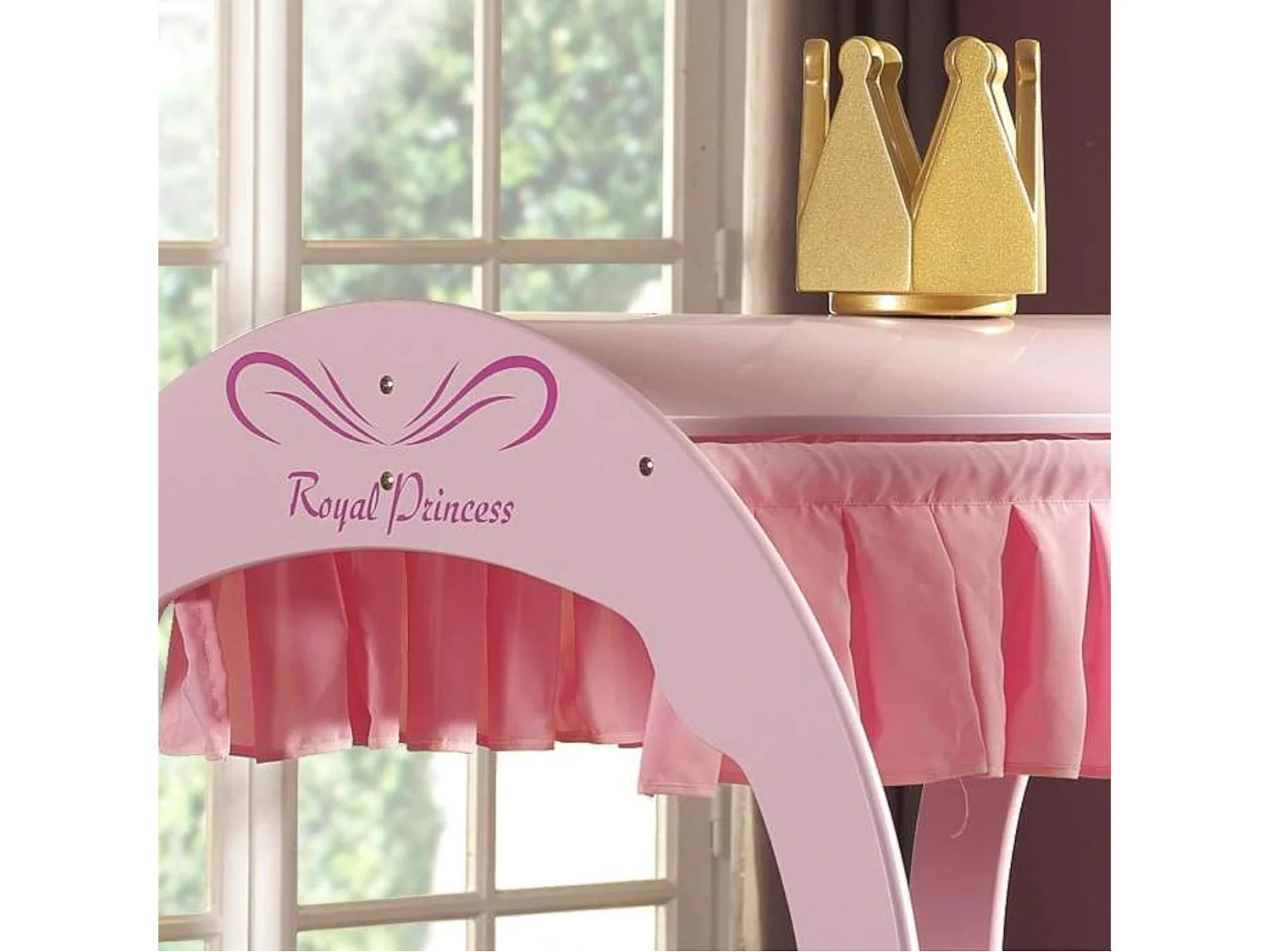 Lit enfant Calèche Rose 90x200