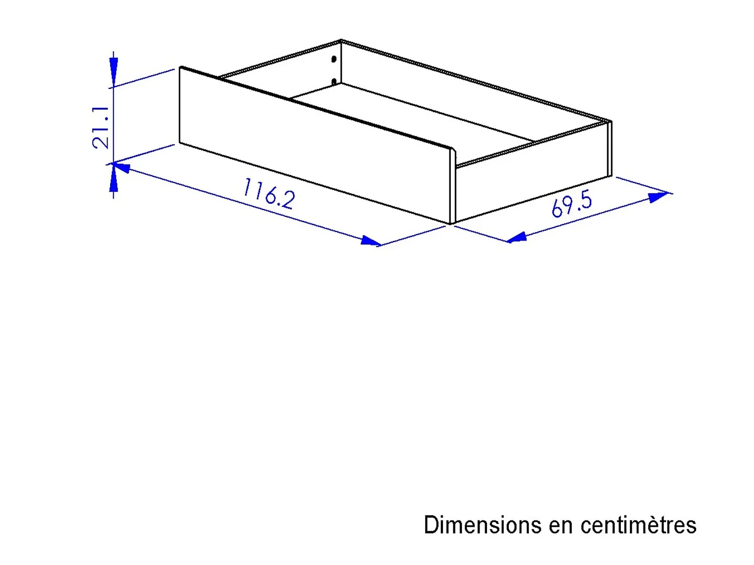 Lit led sensitive avec son tiroir de lit 160x200 - LT5085