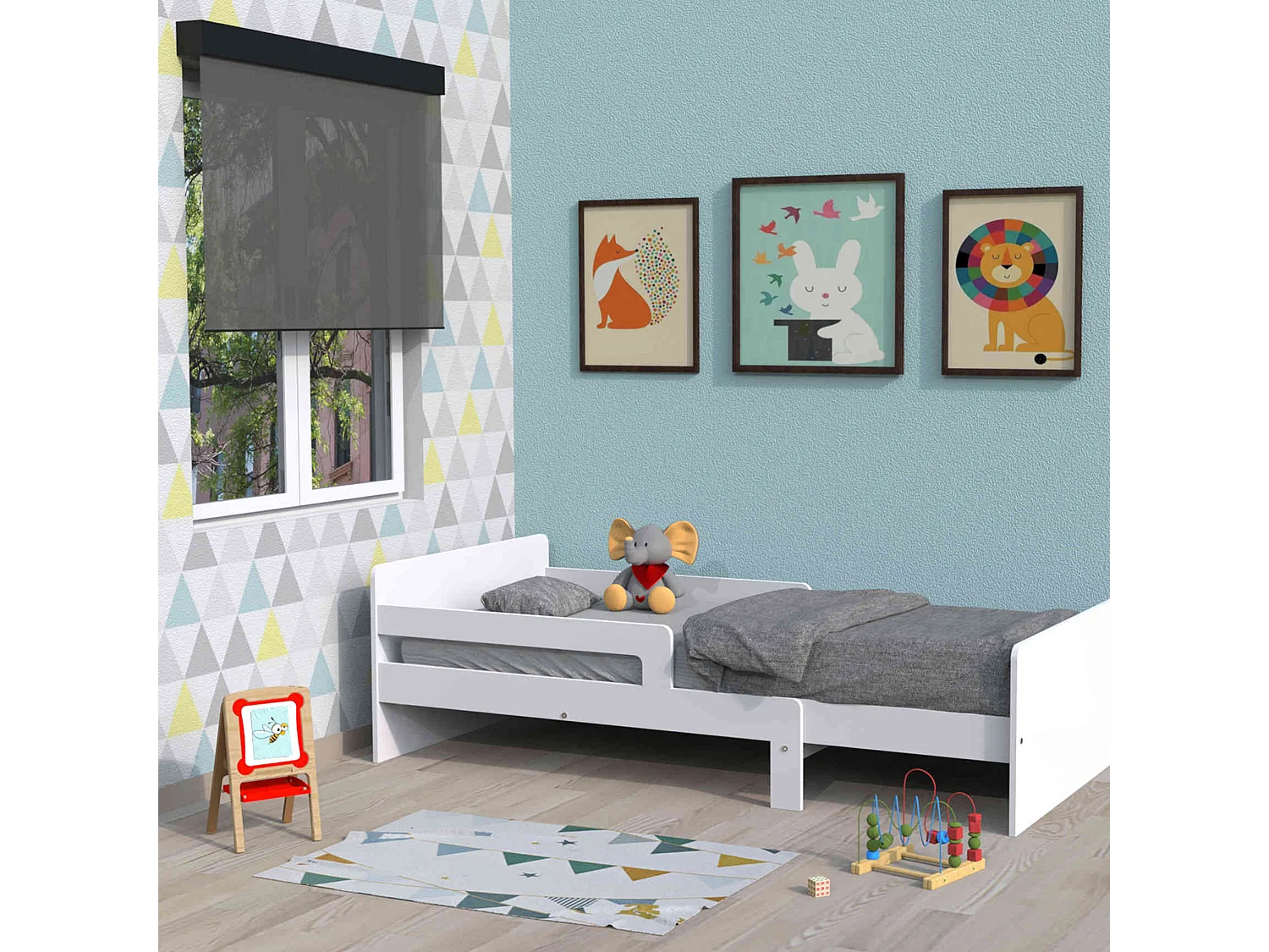 Lit enfant évolutif en bois blanc - LT14001