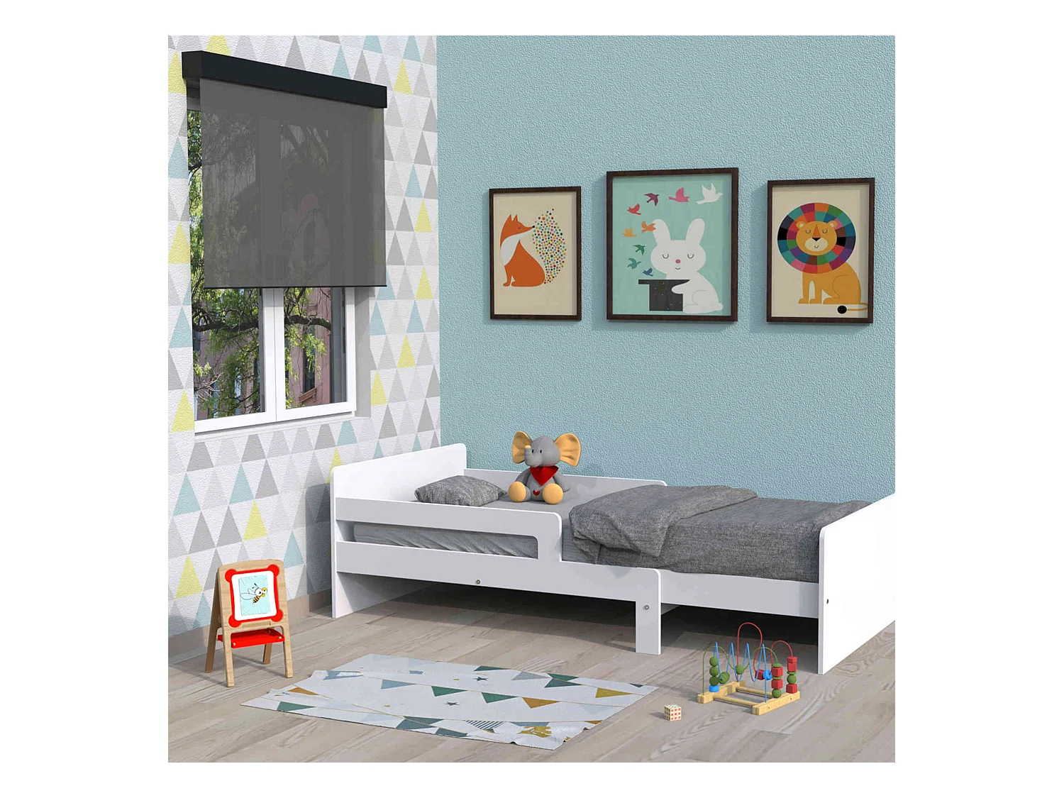 Lit enfant évolutif en bois blanc - LT14001