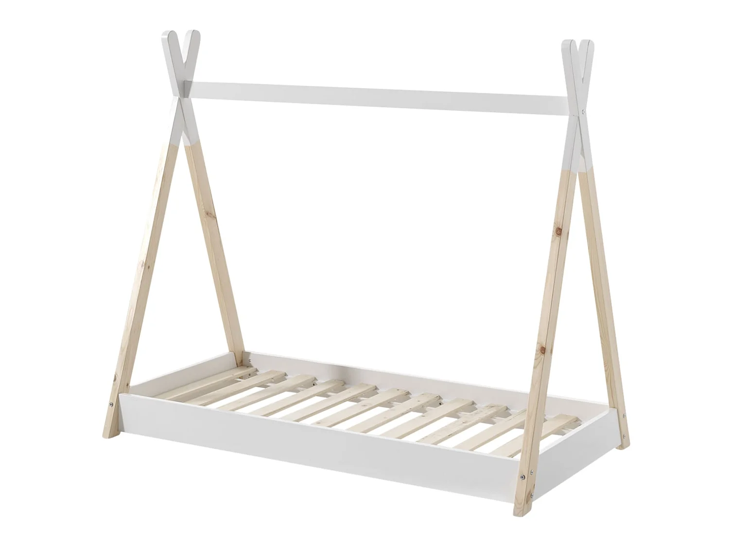 Lit enfant tipi en bois blanc 90x200 - Terre de Nuit