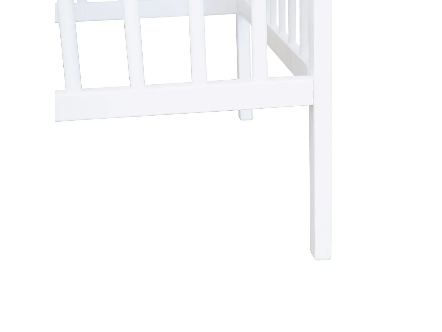 Lit bébé cabane évolutif en bois massif blanc 60x120