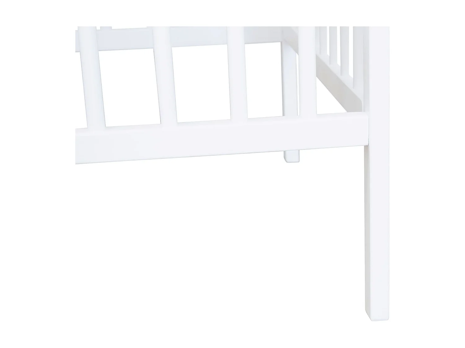 Lit bébé cabane évolutif en bois massif blanc 60x120