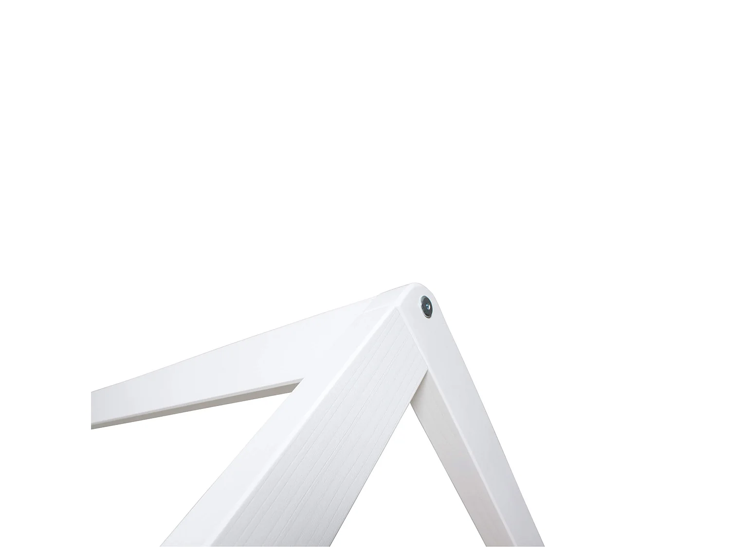 Lit cabane enfant inspiration Montessori en bois blanc 90x200 - LT14004
