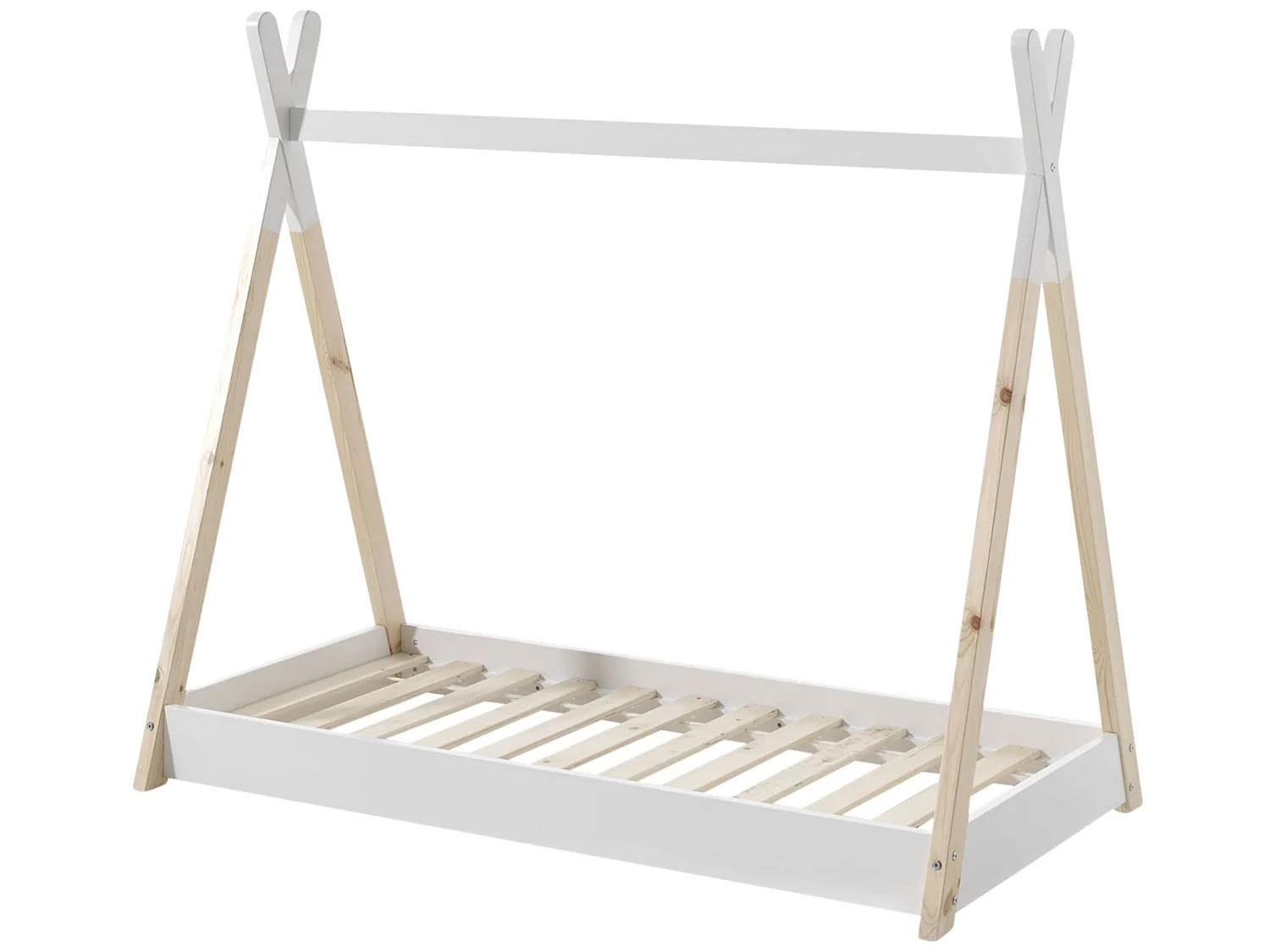 Lit enfant tipi en bois blanc 70x140 - Terre de Nuit