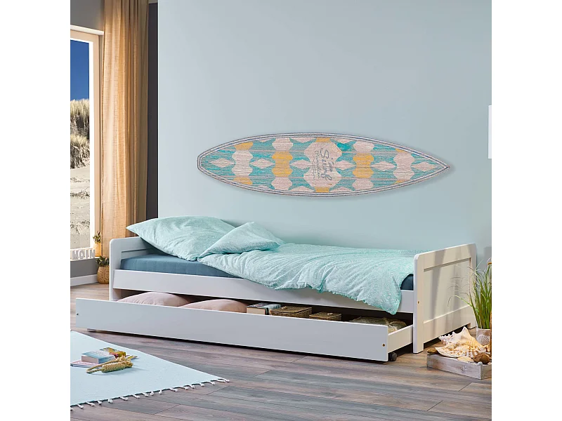 Lit gigogne avec sommier à lattes intégré 90x200 - LT12121