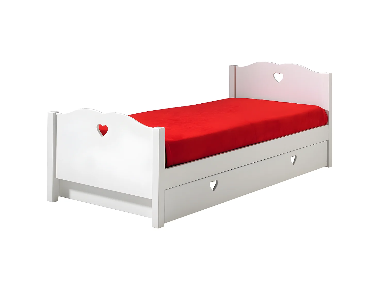 Lit Enfant Gigogne Blanc 90x200 - Terre de Nuit