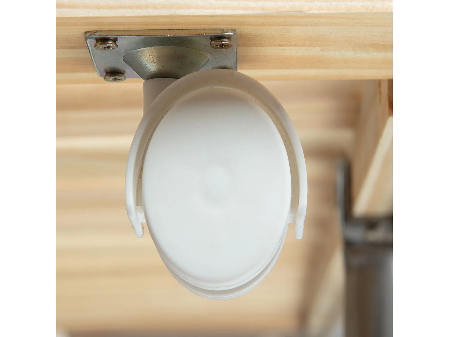 Lit gigogne relevable en bois massif blanc 90x200 - LT12009