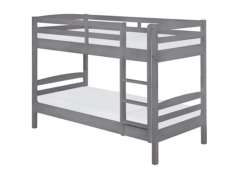 Lit superposé séparable en bois massif gris 90x200 - LT12085