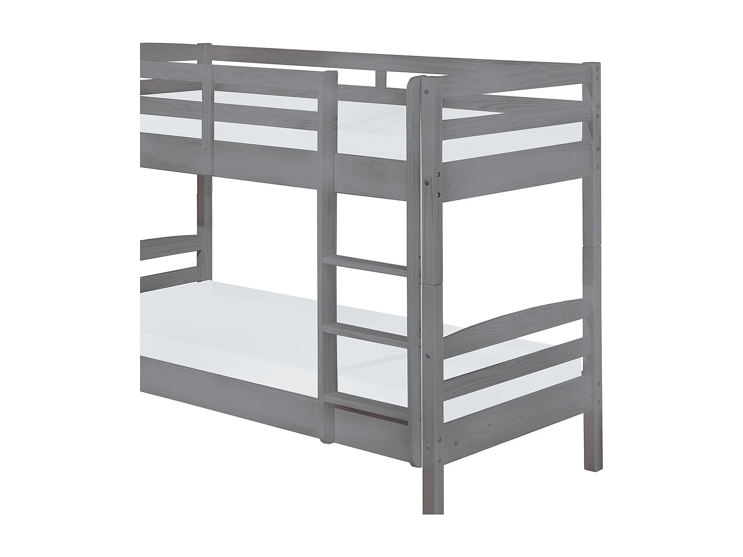 Lit superposé séparable en bois massif gris 90x200 - LT12085