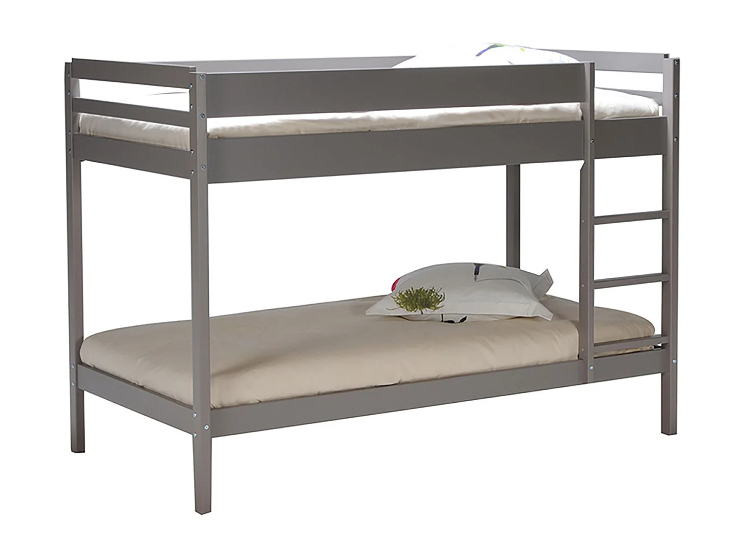 Lit superposé en bois 90x190 gris - LT14040