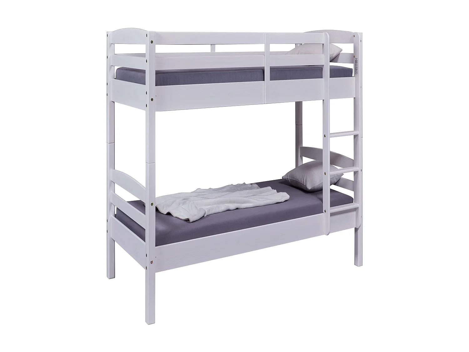 Lit superposé séparable en bois massif blanc laqué 90x200 - LT12018