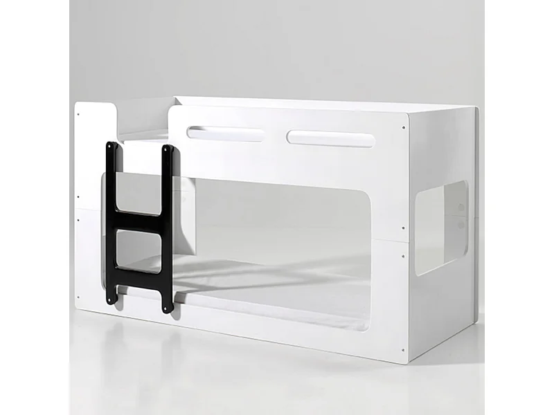 Lit Superposé Enfant Blanc Laqué 90x200 - Terre de Nuit